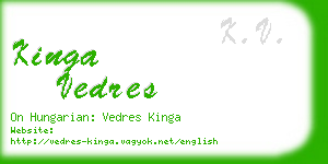 kinga vedres business card